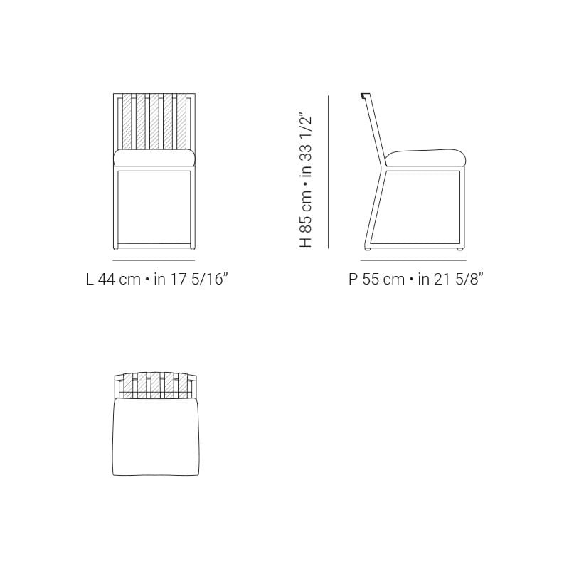 Алюминиевый садовый стул Braid Metropolitan ARCH-00088776 - Вид №2
