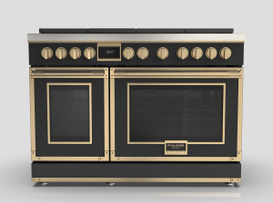 Отдельно стоящая кухня из нержавеющей стали с газовой плитой