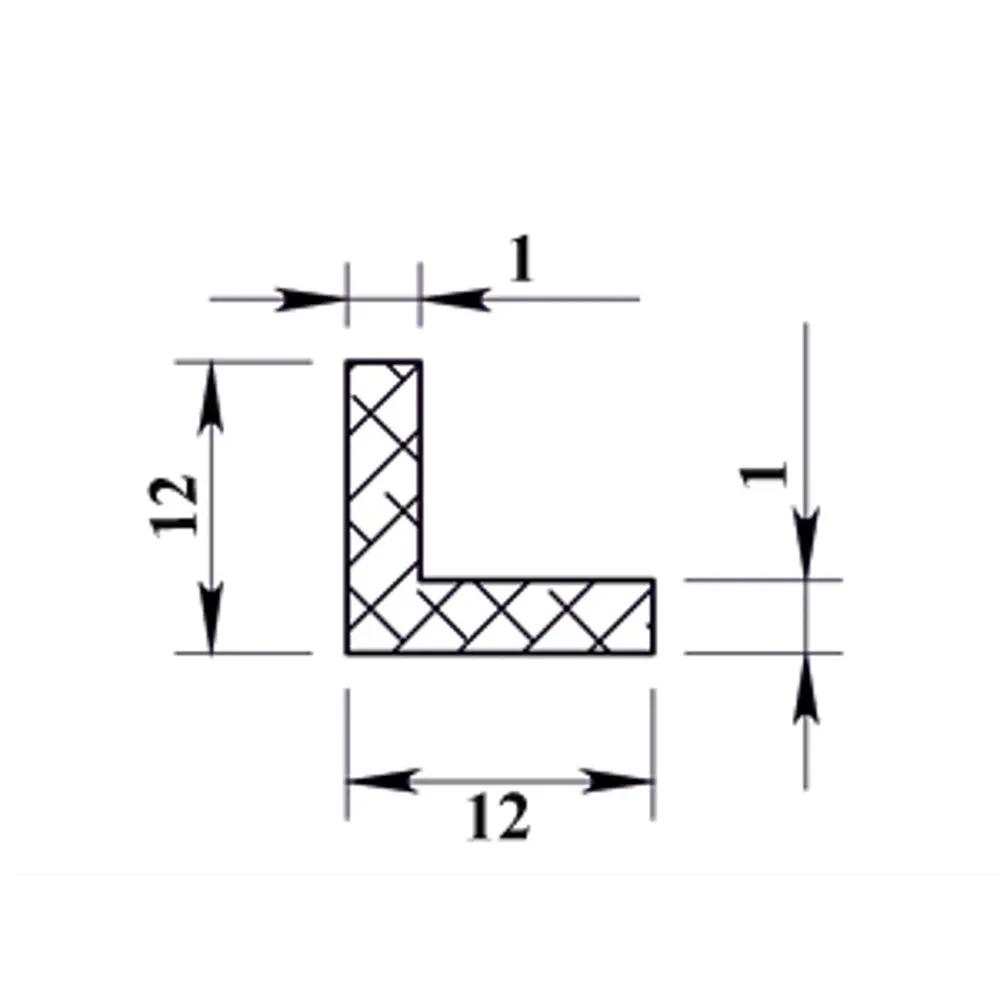 Профиль алюминиевый угловой 12х12х1x2000 мм 12363036 STLM-2093270 Santreyd  - Вид №3