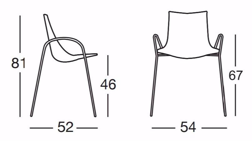 SCAB DESIGN Стул из технополимера с подлокотниками Zebra tecnopolimero sun-id-1466830 - Вид №1