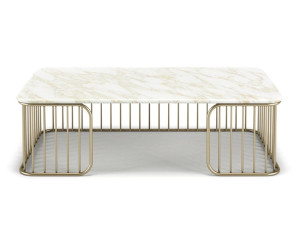 Прямоугольный мраморный журнальный столик