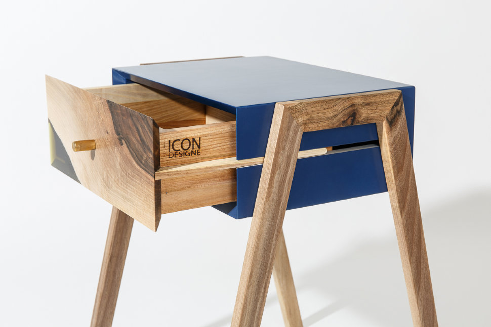 Тумбочка прикроватная с ящиком коричневая Storm G ICON DESIGNE STORM 177933 Коричневый - Вид №5