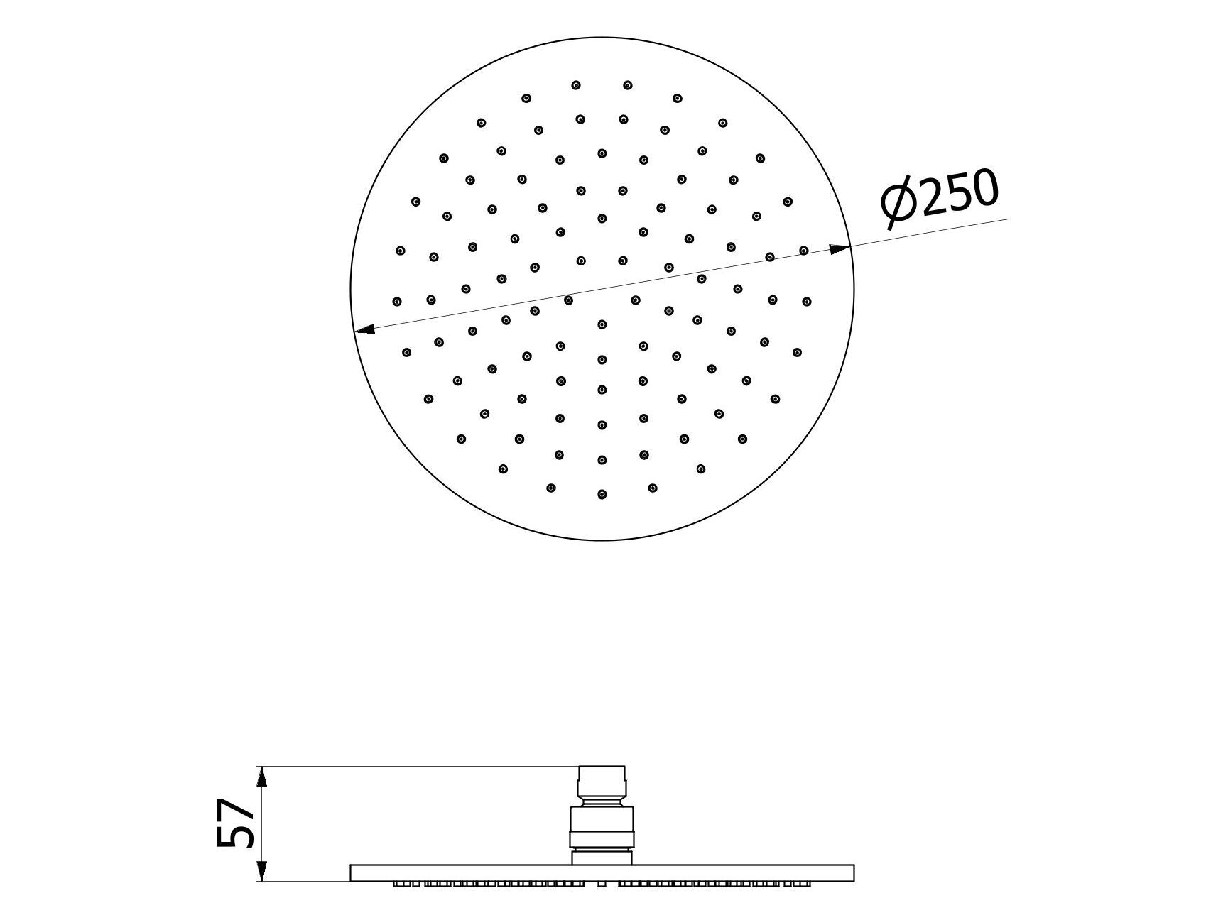 Круглая потолочная душевая головка IB цвет ARCH-00151639 - Вид №1