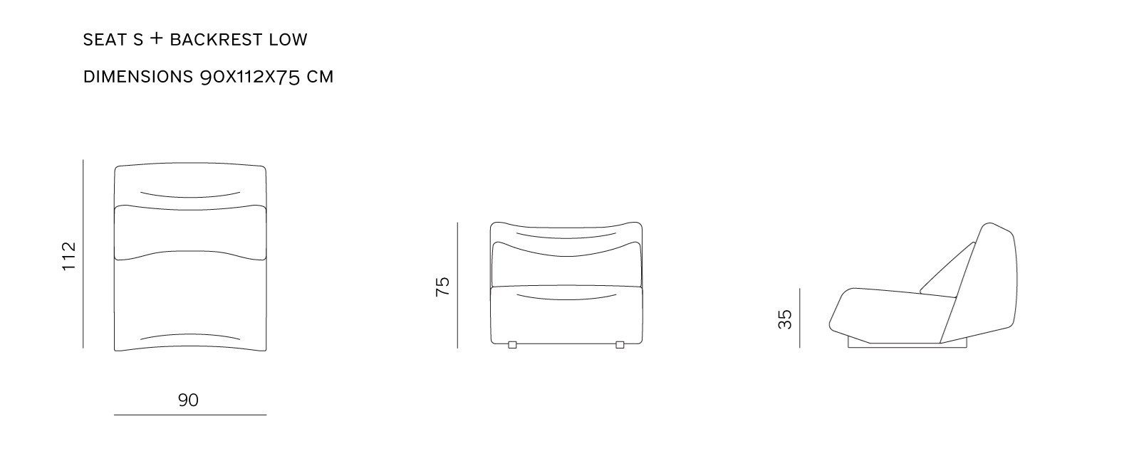 Модульный угловой диван из ткани prostoria Отсутствует ARCH-00036568 - Вид №4