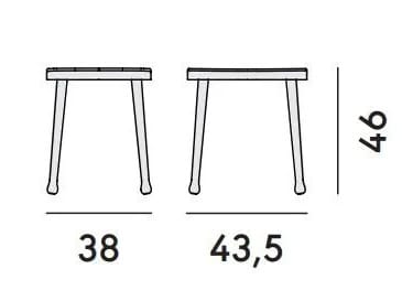 Низкий табурет из ясеня с мягким сиденьем Billiani Frisée ARCH-00114292 - Вид №3