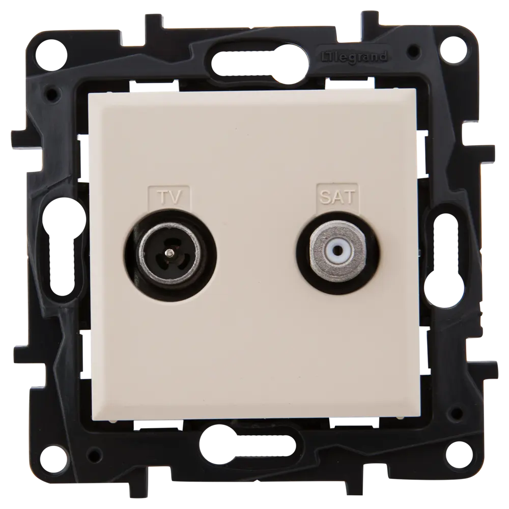 Legrand Structura - ТВ-спутниковая розетка двойная, цвет слоновая кость 82064625 STLM-0018615