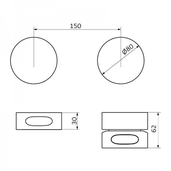 90902100 PREMIUM Хром смеситель 2/3 интерьер способа горизонтальные фиктивный Хром GRB MIXERS  - Вид №1
