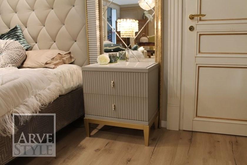 Arvestyle Прямоугольная прикроватная тумбочка из лакированной древесины с ящиками Tiffany As-1811 - Вид №2