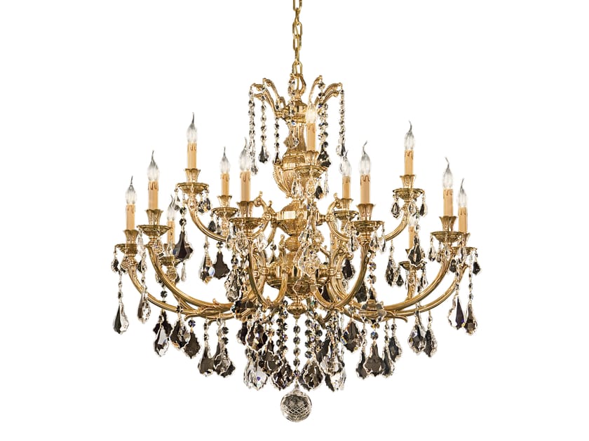 Французская золотая люстра с кристаллами Schoeler Possoni Illuminazione ARCH-00051425
