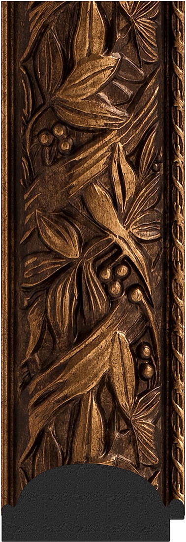 BY 7230 Зеркало в багетной раме - византия бронза 99 mm EVOFORM Octagon - Вид №3