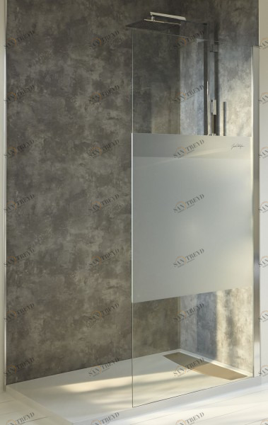 E22WD100-GA Фиксированное душевое ограждение с матовым стеклом 100 см Jacobdelafon CONTRA Santreyd