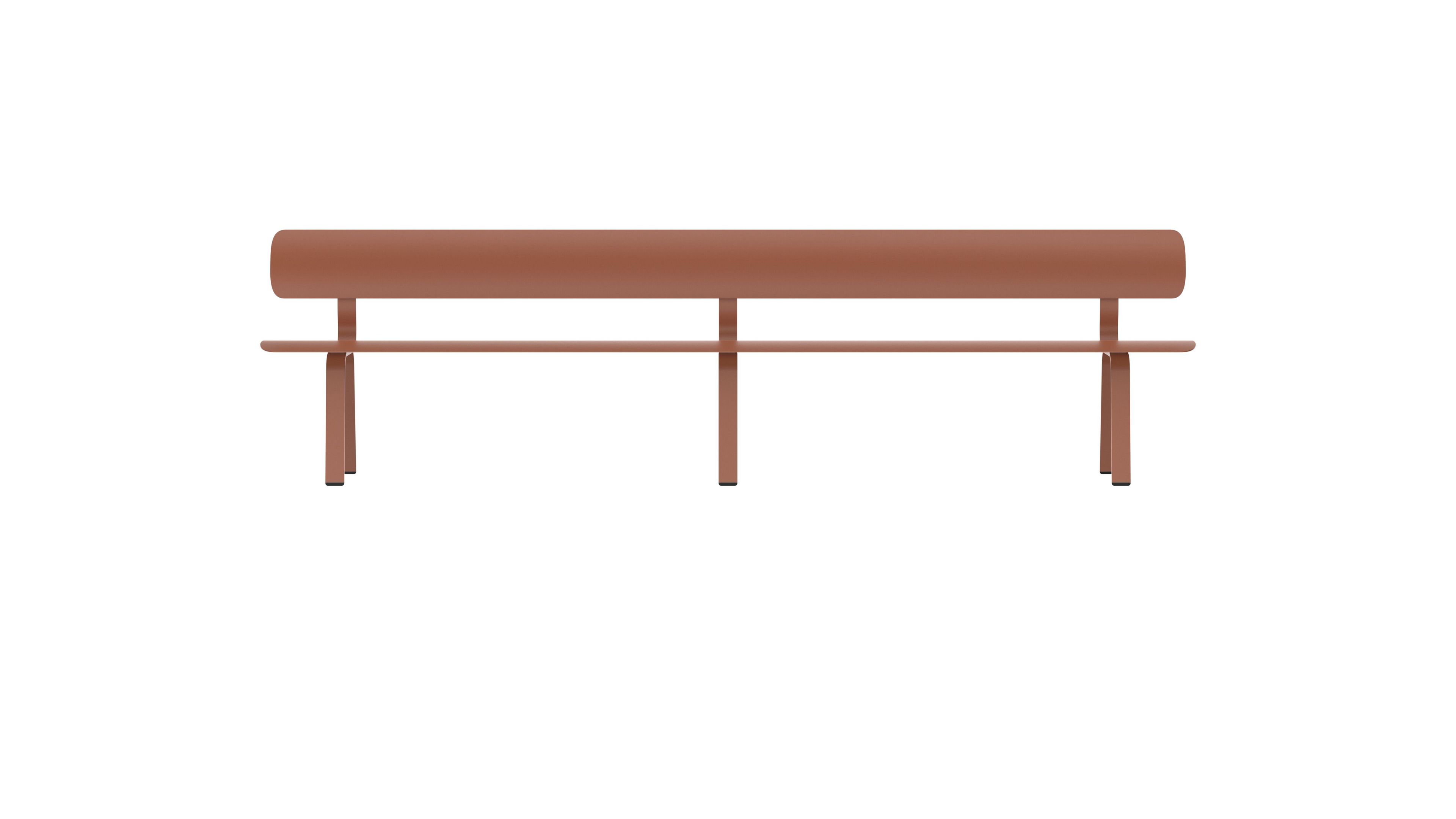 Стальная скамья с порошковым покрытием со спинкой FUNCTIONALS BEN ARCH-00041367 - Вид №42