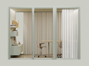 Многосторонняя акустическая офисная кабина со встроенным освещением