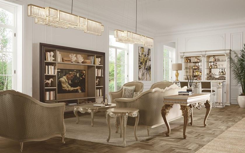 SCAPPINI & C Деревянная тумба под ТВ с книжным шкафом Timeless 2920 - Вид №1