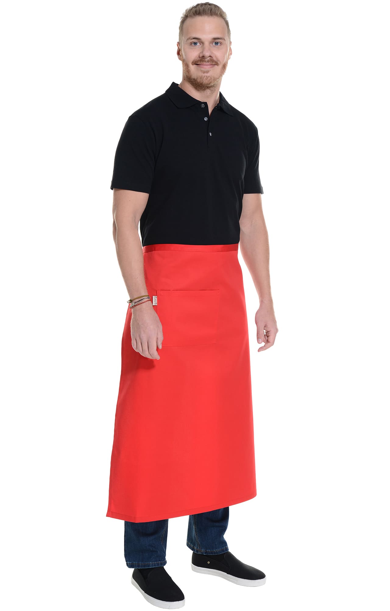 60132 Фартук удлиненный red (красный) HORECA  Одежда для официантов  размер  - Вид №7