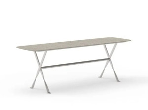 Прямоугольный высокий садовый столик