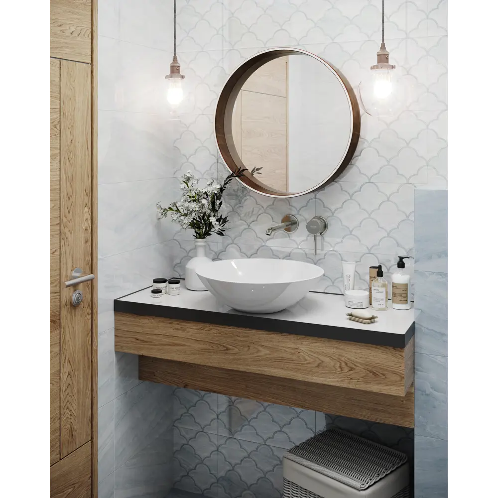 Плитка настенная Ars Орнамент 40x27 см 1.08 м² мрамор цвет голубой 82719261 STLM-2146989 Santreyd - Вид №4