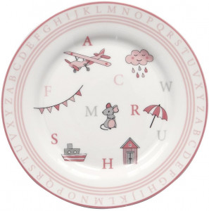 Детская тарелка Charlie pink 20 см