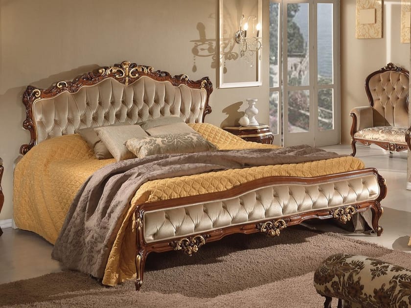 Двуспальная кровать из ткани с капитонным изголовьем GUERRA VANNI Isabella ARCH-00011310