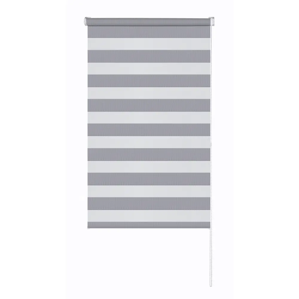 Рулонная штора день-ночь MIAMOZA Петер 80x160 см серая 89411352 STLM-1570785