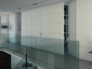 GAROFOLI Распашная дверь заподлицо со стеной, лакированной ясенем