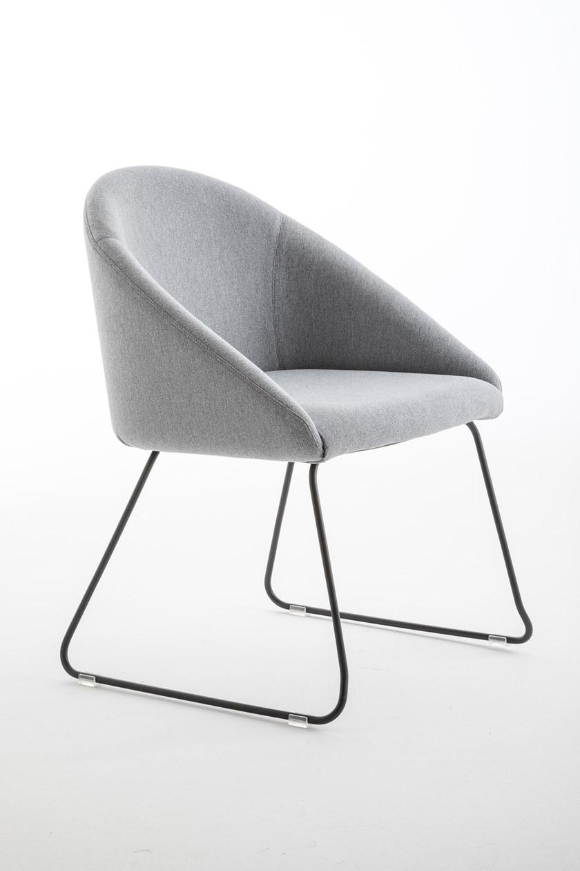 Luxy Тканевый стул на санках с подлокотниками Bloom 4blfn46, 4blfb48, 4blfc50 - Вид №3