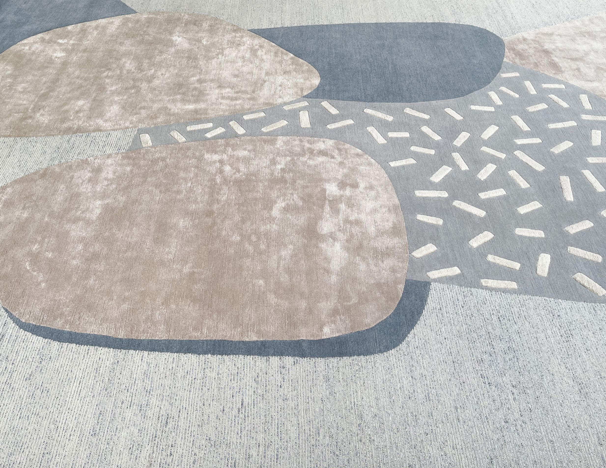 Прямоугольный ковер ручной работы из шерсти и шелка Tapis Rouge абстракция ARCH-00033145 - Вид №3