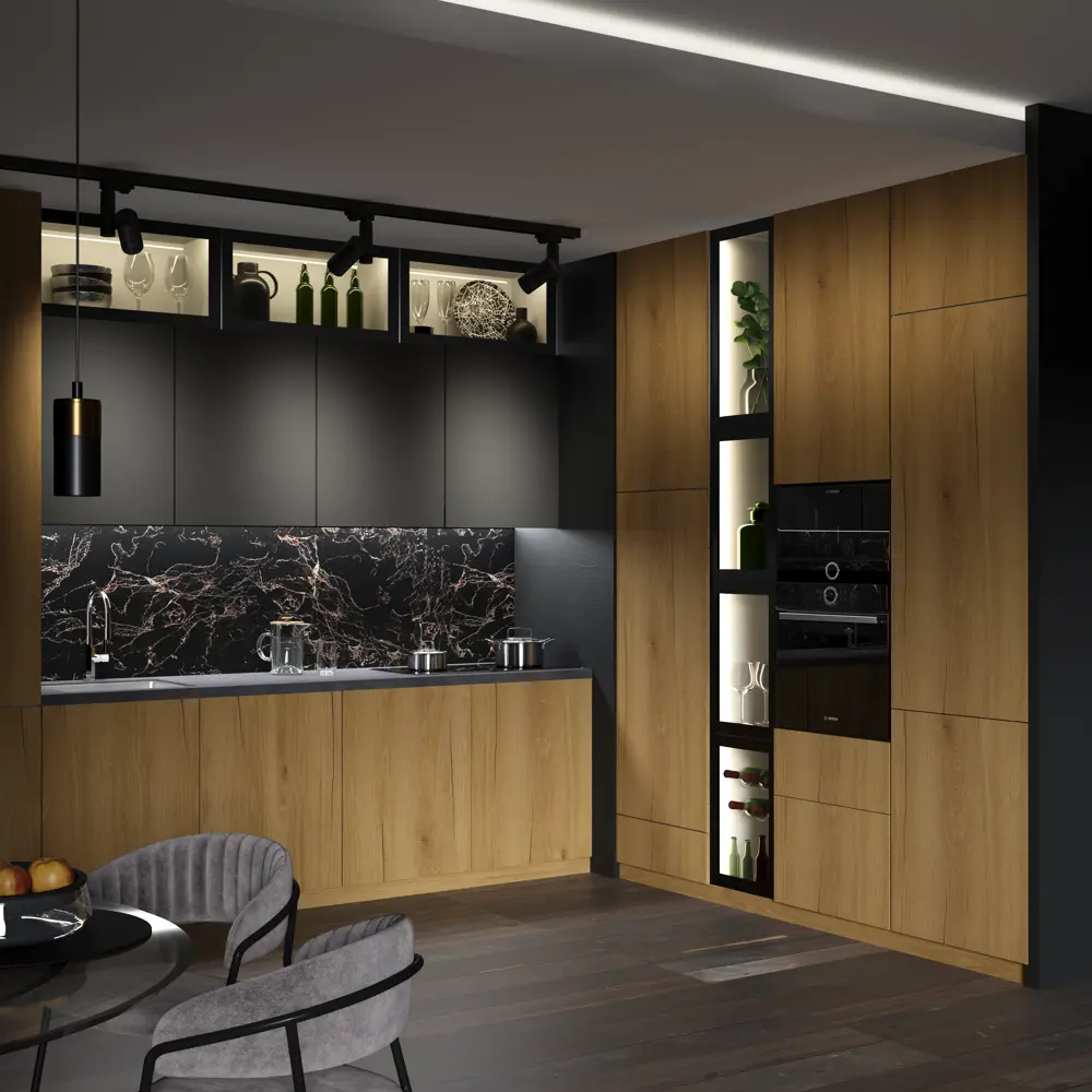 Фальшпанель для кухонного шкафа Верея 4x77-40 см KONSENSA ЛДСП цвет коричнево-золотистый STLM-2113179 - Вид №10