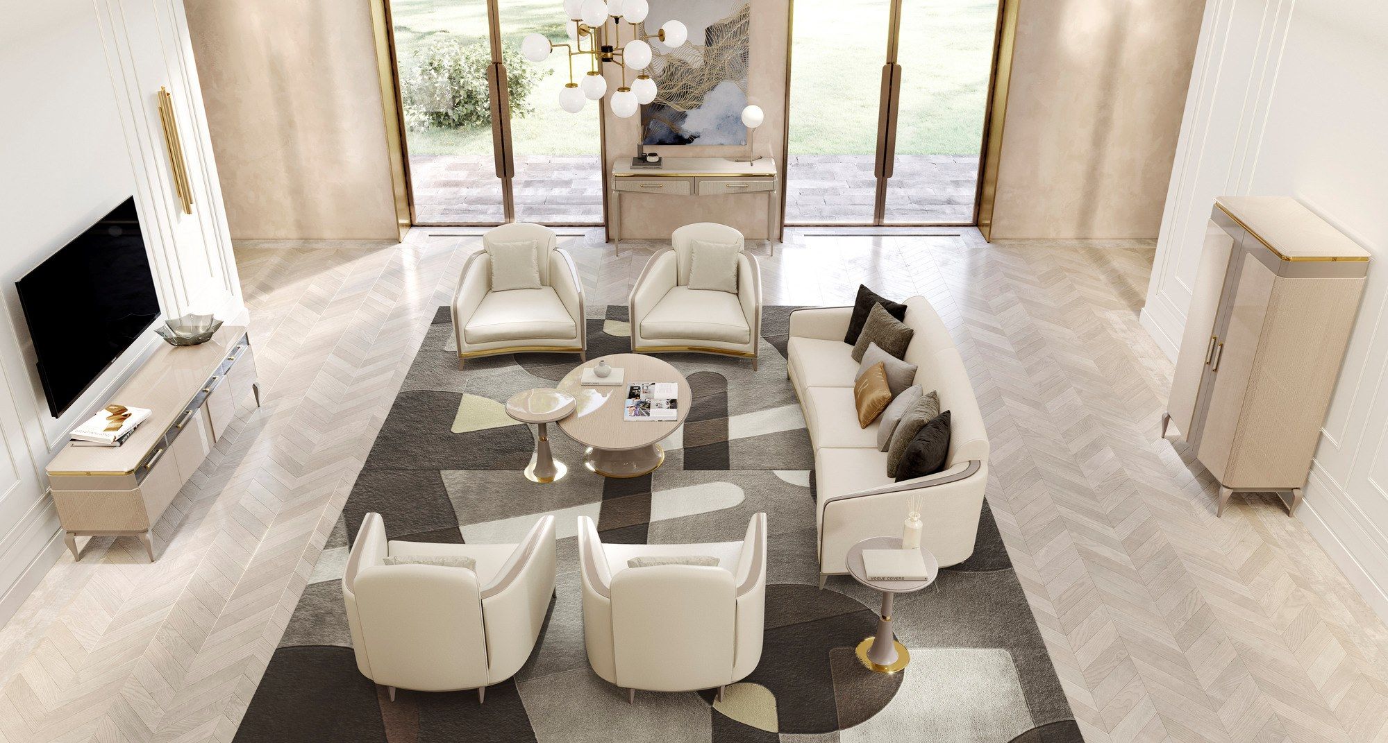 Деревянная прямоугольная консоль с ящиками A.R. Arredamenti Виктор ARCH-00148604 - Вид №4