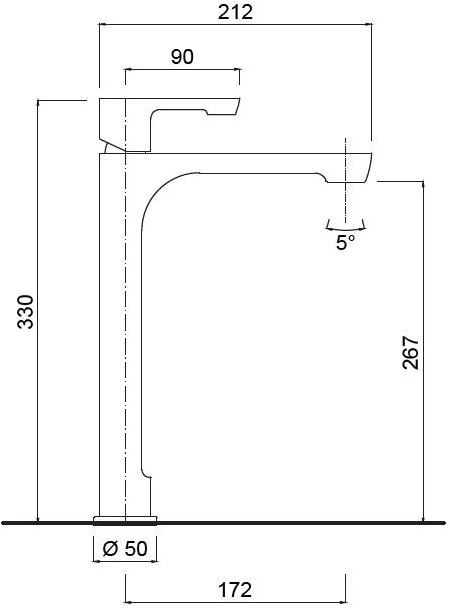 Rubinetteria Giulini Смеситель для умывальника, однорычажный Ego F5739sc - Вид №1
