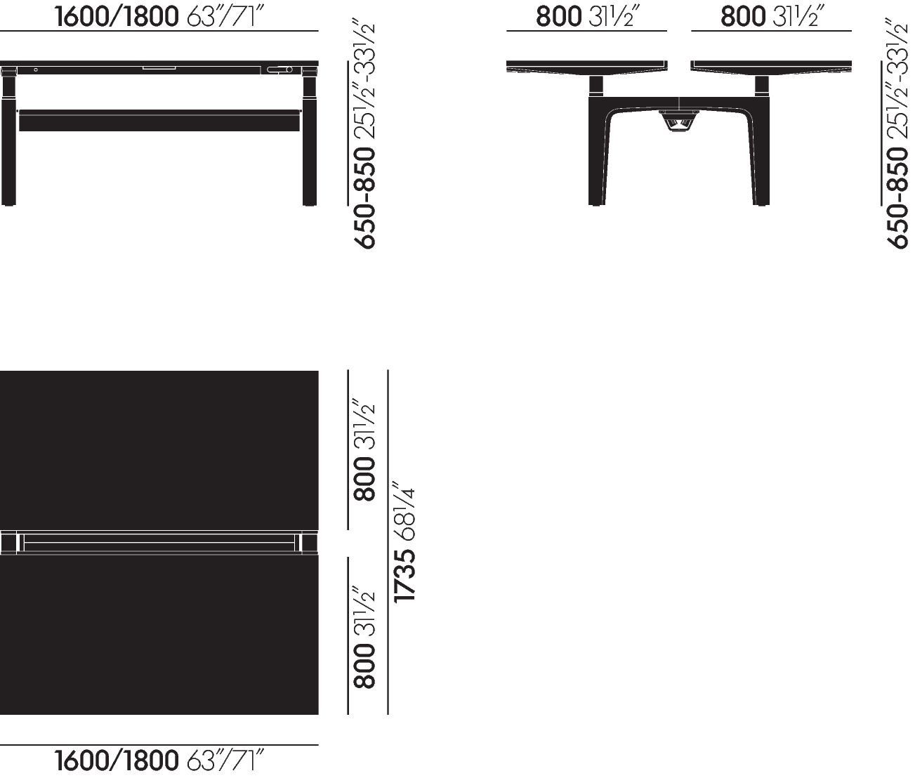 Множественный прямоугольный стол VITRA CDS ARCH-00096468 - Вид №96