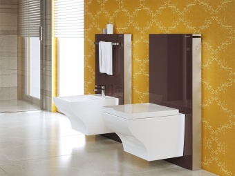 Сантехнический модуль Geberit Monolith 131.030.SJ.1 для биде, стекло чёрное Santreyd  - Вид №3