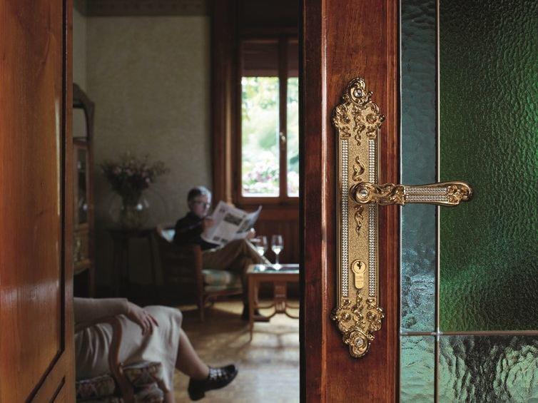 LINEA CALI' Ручка из хромированной латуни на пластине Tiffany mesh sun-id-1473590 - Вид №1