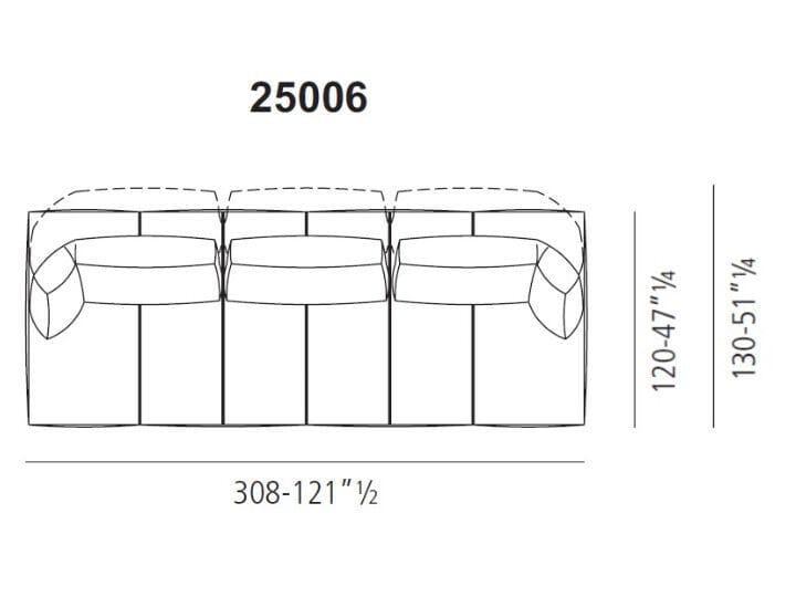 Секционный диван из кожи или ткани Vibieffe 25 LANE ARCH-00027394 - Вид №9