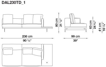 B&B Italia 3-х местный тканевый диван Dock sun-id-1376507 - Вид №6