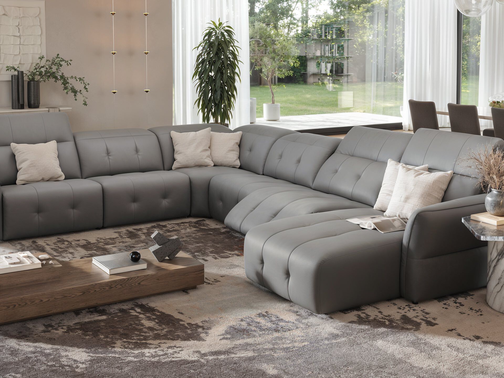 Кожаный угловой диван Sofanella Maranello ARCH-00128964 - Вид №5