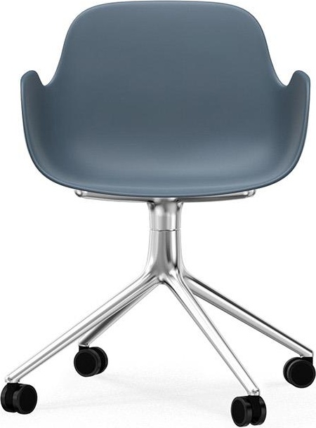 604976 Кресло Swivel 4W Aluminium / Blue Normann Copenhagen Form - Вид №1
