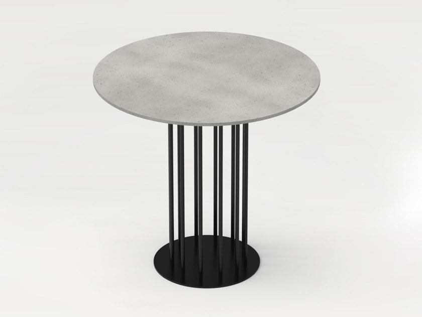 CO33 Высокий бетонный стол со стальным основанием Tabula Blts1 - Вид №3