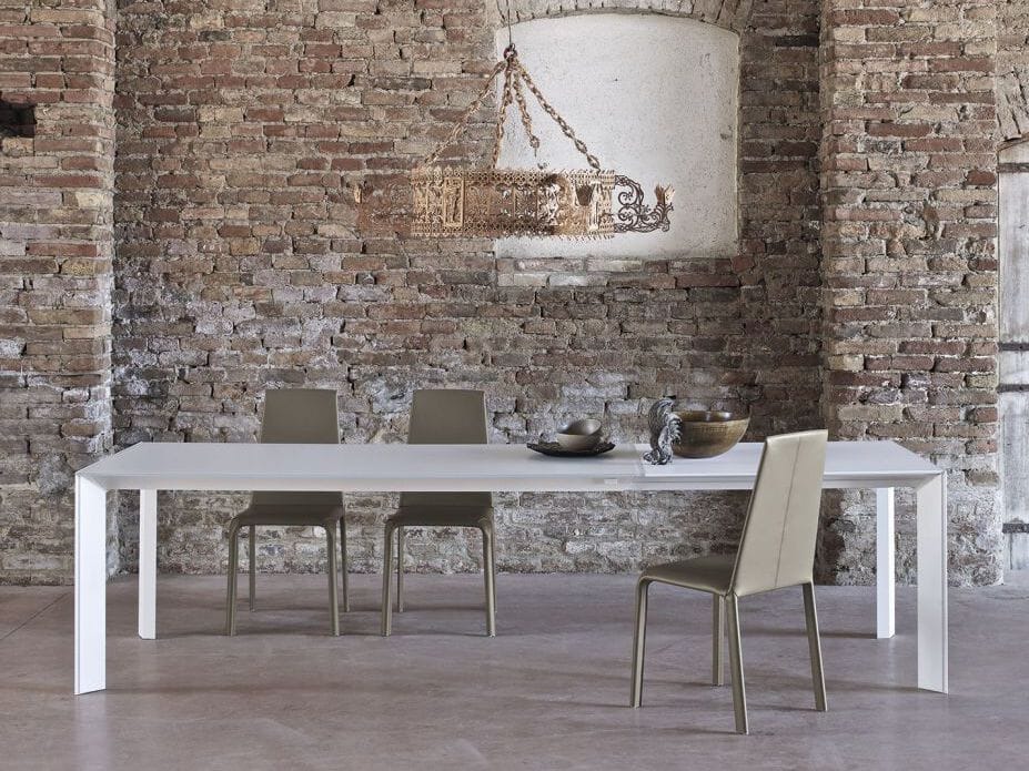 Выдвижной алюминиевый и деревянный обеденный стол Bontempi Casa GENIO ARCH-00125691 - Вид №2