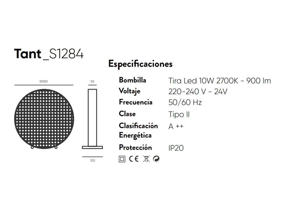 092100 Настольная лампа черная Aromas del Campo Tant  - Вид №1