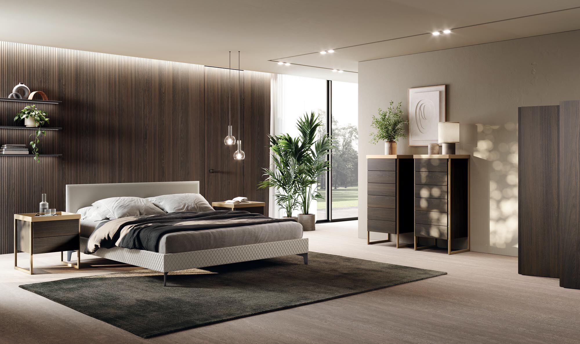 Алюминиевый и деревянный комод Guzzini & Fontana Misty Tray ARCH-00099509 - Вид №1