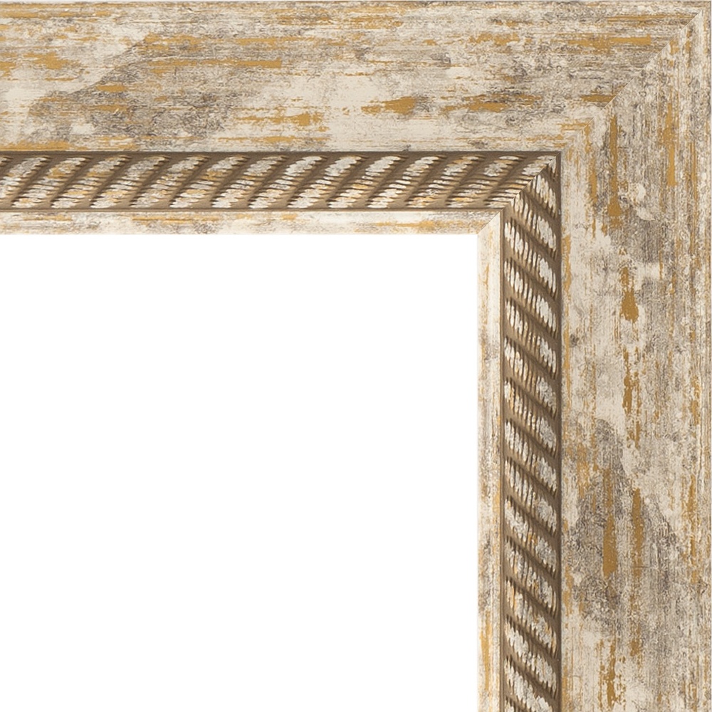 BY 4220 Зеркало с гравировкой в багетной раме - прованс с плетением 70 mm EVOFORM Exclusive-G - Вид №5