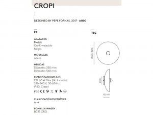 092226 Бра 56 см черное Aromas del Campo Cropi