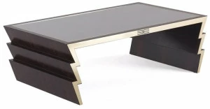 ETRO Home Interiors Прямоугольный журнальный столик из дерева и стекла для гостиной Ziggy E.zig.231.b