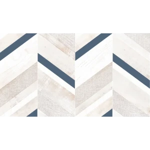 82284103 Декор настенный LB Ceramics Блю шеврон 25x45 см матовый цвет бежевый STLM-0948858