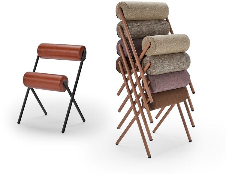 Sancal Стул с цилиндрическими кожаными подушками  349.46.j  - Вид №5