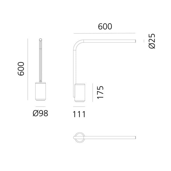 Металлическая светодиодная настольная лампа Artemide Veil ARCH-00066919 - Вид №5