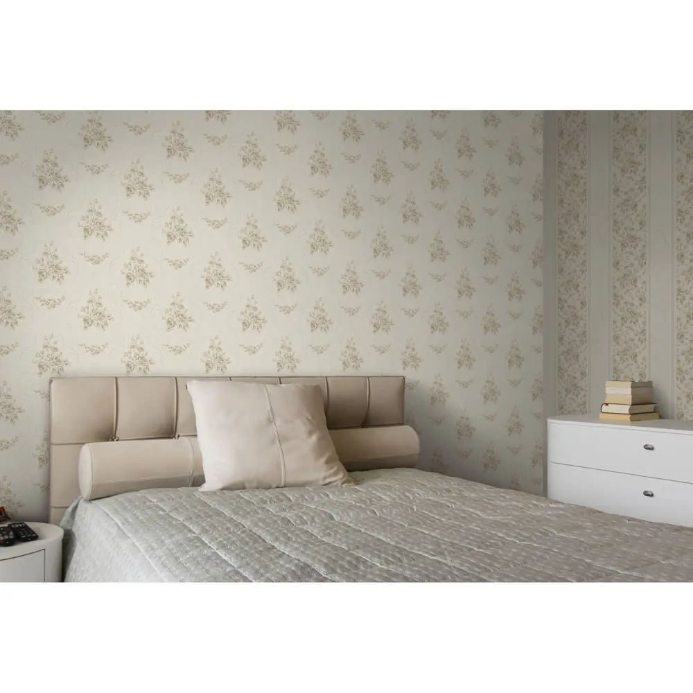Обои виниловые Palitra Life Small Roses бежевые 0.53 м 1358-12 17122451 STLM-2062978 - Вид №4