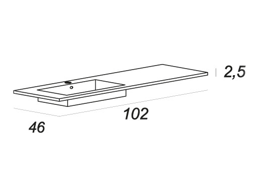 Мебель для ванной CEZARES AVRIL 54402 Rovere scuro Soft  - Вид №4