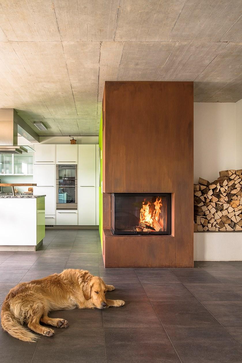 RÜEGG Угловой стальной дровяной камин с панорамным остеклением Classic line sun-id-1401982 - Вид №7